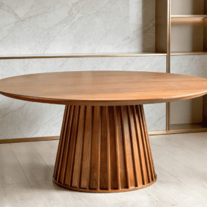 Teak round dining table