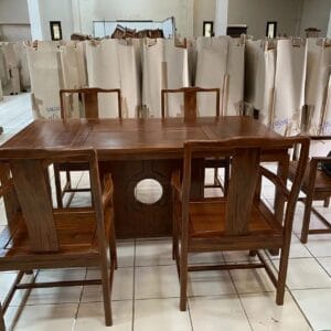 minimalist Chinese tea table